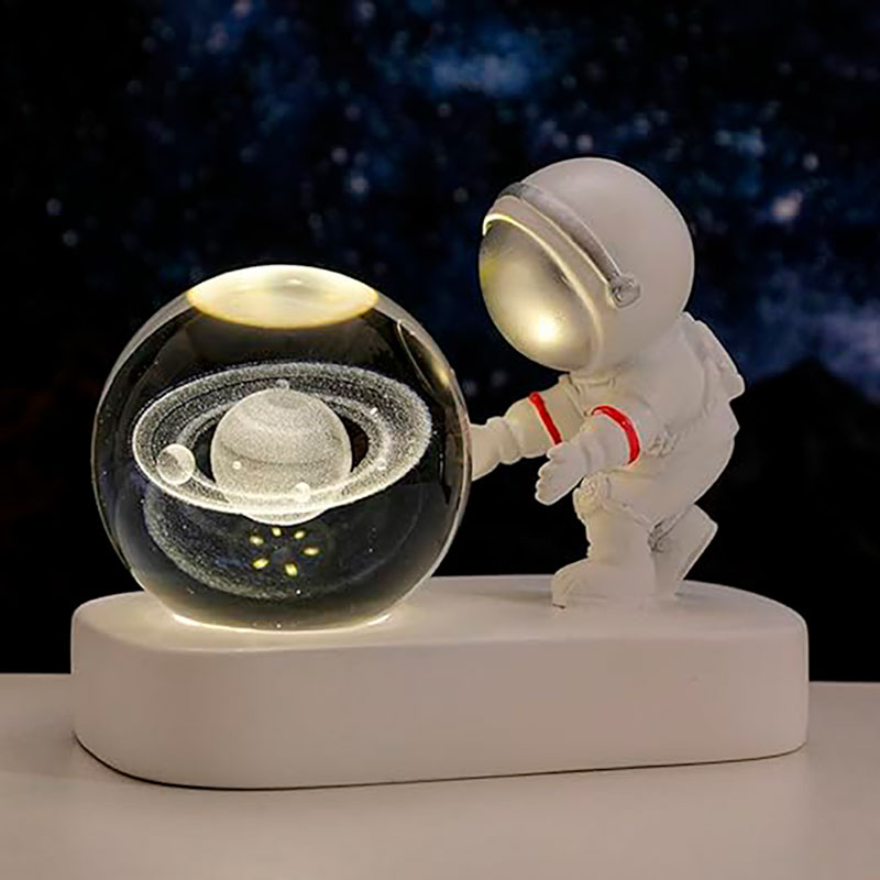 Lampara esfera 3d con Astronauta