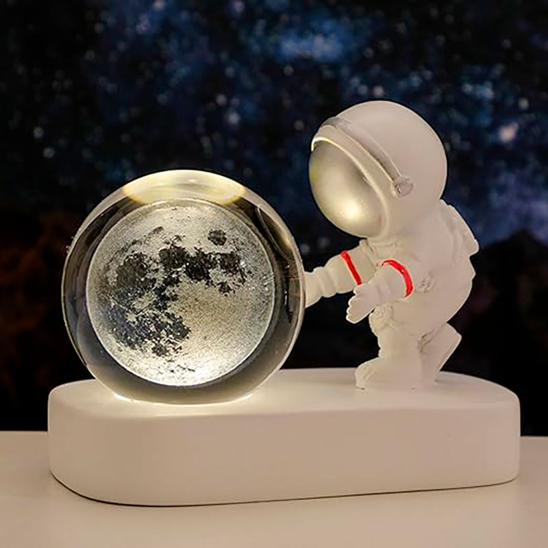 Lampara esfera 3d con Astronauta