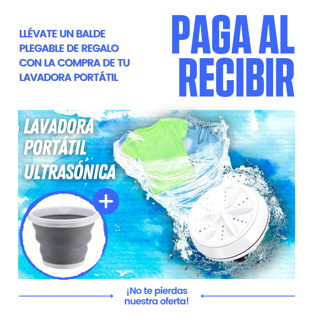 Lavadora Portátil PREMIUM + Balde de Regalo