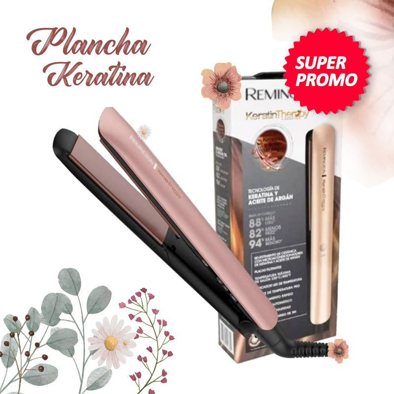 PLANCHA REMIGTON KERATINA Y ARGAN